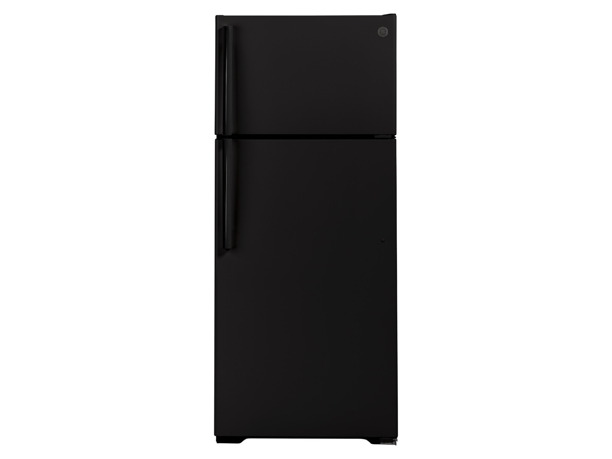 GE 17.5 Cu Ft Top Freezer Frost Free Refrigerator Black